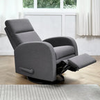 Manual Glider Recliner Swivel Rocker Chair Polyester Microfiber Fabric