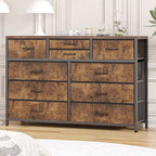 Modern Dresser TV Stand with 10 Drawers MDF Waterproof Adjustable Feet