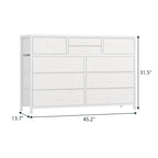 Modern Dresser TV Stand with 10 Drawers MDF Waterproof Adjustable Feet