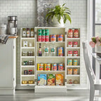 2-Door Utility Kitchen Pantry MDF with Interior and Door Shelves