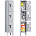 3-Tier 5-Tier Metal Locker Storage Cabinet for Office Gym School