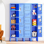 3-Tier 5-Tier Metal Locker Storage Cabinet for Office Gym School