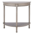 Half Moon Console Table Demilune Frame Carved Accents Turned Legs