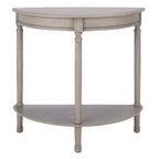 Half Moon Console Table Demilune Frame Carved Accents Turned Legs