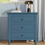 3-Drawer Nightstand with Metal Sliding Rails Fully Assembled Wood Cabinet