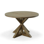 Trestle X-Base Dining Table Solid Wood 47-Inch Seats 4 People
