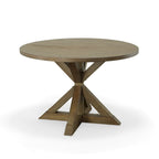 Trestle X-Base Dining Table Solid Wood 47-Inch Seats 4 People