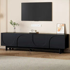 Arch Door TV Stand Entertainment Center Solid Wood Legs Fits 78 Inch